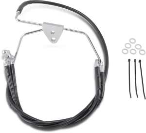 Extended Length Black Vinyl Brake Line Kit Black Oversize [+152 mm (6'')], 1, nordicamoto.ro