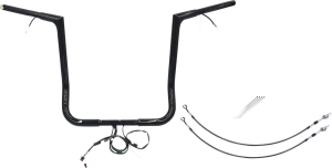 Plug & Play Ez Install 1-1/4(r) Flat Top Handlebar Kit Black