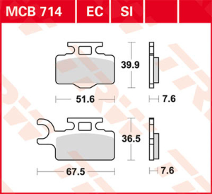Ec Series Ceramic Brake Pads