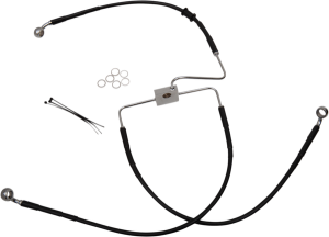 Stainless Steel Brake Line Kit Black, Vinyl Coated, 1, nordicamoto.ro
