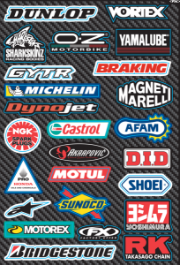 Sponsor/logo Sticker Sheet Multi
