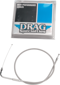 Stainless Braided Idle Cable Silver, 2, nordicamoto.ro