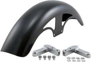 Hugger Front Fender With Mounting Blocks For Softail/dyna Black, 1, nordicamoto.ro