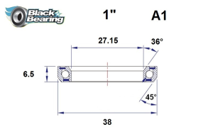 Headset Bearing, 1, nordicamoto.ro
