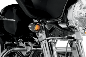 Deep Cut Factory Style Turn Signals W/ Led Fire Ring Black, 2, nordicamoto.ro