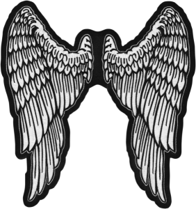 Angel Wings Patch Black, White