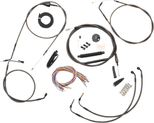 Complete Midnight Braided Handlebar Cable/brake Line Kit Black