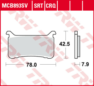 TRW szinterezett első fékbetétek STREET HONDA CB 1000 R '18–'19/CB 1100R '17–'19/CBR 1000 R FIREBLADE '17–'19/VFR 800 '17–'19, nordicamoto.ro