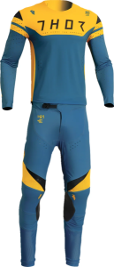 Tricou Thor Prime Rival Teal/Yellow S, 2, nordicamoto.ro