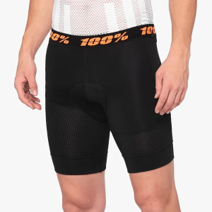 MTB nadrág, 100% Crux Liner Shorts Black MTB rövidnadrág, nordicamoto.ro
