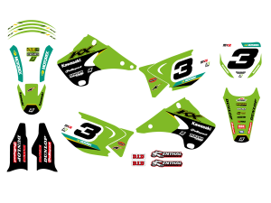 Replica Team Graphic Kits With Seat Covers Black, Green, 1, nordicamoto.ro