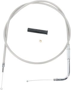 Stainless Braided Throttle Cable Silver, 1, nordicamoto.ro