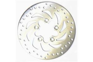 Round D-series Scooter Brake Rotor Silver, Stainless Steel, Zinc