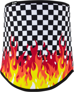 MTB védőfelszerelések, Zan Headgear SportFlex™ Checkered Flames MTB nyakvédő, nordicamoto.ro