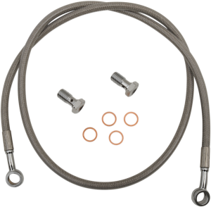 Extended Length Brake Line Silver Oversize [+152 mm (6'')], 1, nordicamoto.ro
