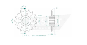 Sport Sprocket Front 525 Natural, 2, nordicamoto.ro