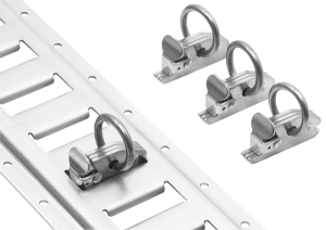 E-track Clips Silver, 1, nordicamoto.ro