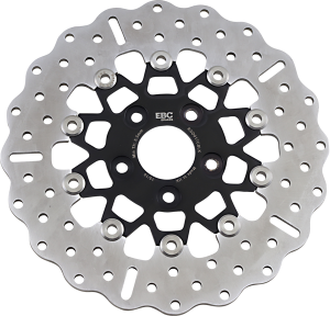 Custom Stainless Steel Rear Brake Rotor Black, Chrome, 1, nordicamoto.ro