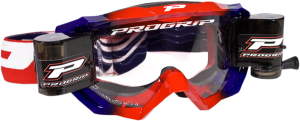 3200 Venom Roll Off Mounted Mx Goggles Blue, Red