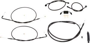 Standard Midnight Braided Handlebar Cable/brake Line Kit Black, 1, nordicamoto.ro