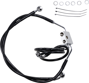 Extended Length Black Vinyl Brake Line Kit Black