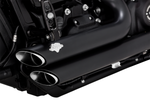 Shortshots Staggered Exhaust System Black, Matte Black, 3, nordicamoto.ro