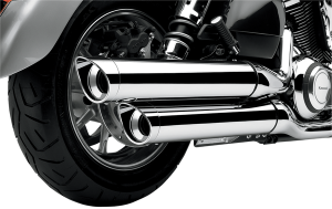 Scalloped Tip Slip-on Mufflers Chrome