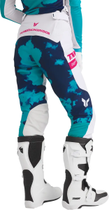 Pantaloni Dama Thor Launchmode Bleach Alb/Albastru 7/8, 4, nordicamoto.ro