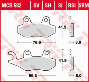 TRW szinterezett első fékbetétek (OFFROAD) a KAWASAKI KLX 125 (2010–2013), KX 125/250/500 (1989–1993), KDX 200/250 (1993–1994) és KLX (2009–2017) modellekhez, nordicamoto.ro