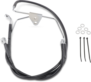 Extended Length Black Vinyl Brake Line Kit Black