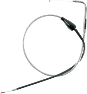 Stainless Braided Idle Cable Silver