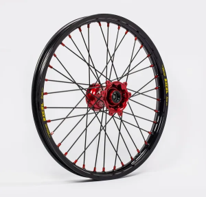 Elite Mx-en kerék, fekete küllők, fekete, piros, nordicamoto.ro