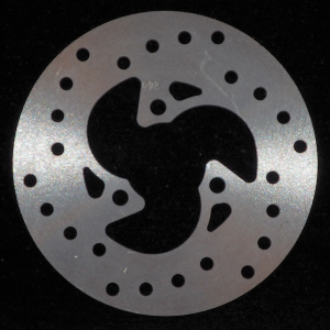 Round D-series Scooter Brake Rotor Silver, Stainless Steel, Zinc