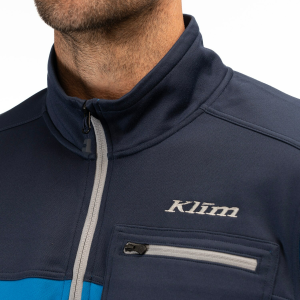 Pulover Klim Glacier 1/4 Zip Mid Layer Dark Olive - Black, 5, nordicamoto.ro