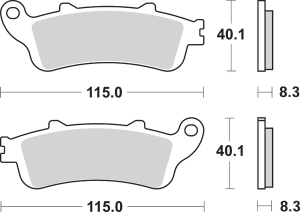 Ls Street Excel Sintered Rear Brake Pads, 1, nordicamoto.ro