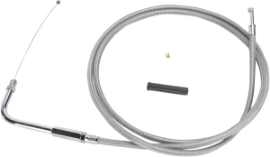 Stainless Braided Throttle Cable Silver, 1, nordicamoto.ro