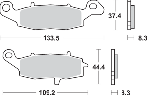 Hs Street Excel Sintered Front Brake Pads, 2, nordicamoto.ro