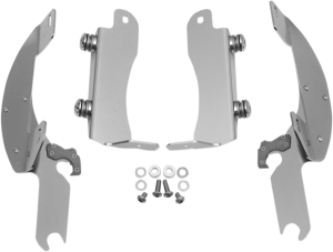 Fats/slim Windshield Trigger-lock Complete Mount Kit Polished, 1, nordicamoto.ro