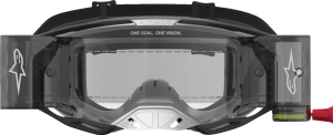 Alpinestars Vision 8 Amber Roll-Off védőszemüveg – ezüst/fekete/átlátszó lencse, 4, nordicamoto.ro