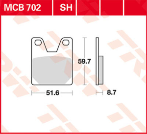 Sh Series Sindered Rear Brake Pads