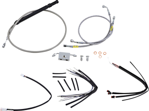 Handlebar Cable And Brake Line Kit For Burly Ape Handlebars Silver, 1, nordicamoto.ro
