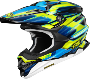 Enduro/cross sisakok, SHOEI VFX-WR 06 SPARKLE TC-3 sisak – Fekete/Kék/Sárga, nordicamoto.ro