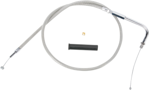 Stainless Braided Throttle Cable Silver, 1, nordicamoto.ro