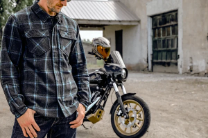Geaca Textil Icon Upstate™ Riding Flannel Blue M, 3, nordicamoto.ro