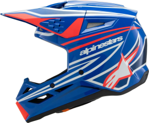 Alpinestars Youth S-m3 Wurx gyermek sisak, fekete/kék/piros/fehér, S méret, 3, nordicamoto.ro