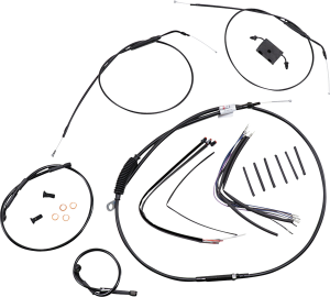 Extended Handlebar Cable And Brake Line Kit For Sportsters With Abs Black