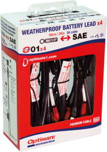 1/4(r) Eyelet Battery Connection Lead Black