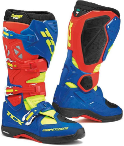 MX/Enduro felszerelések, TCX Comp Evo2 Michelin csizma – kék, piros, neon sárga, nordicamoto.ro