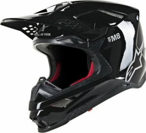 Helmet Sm8 Solid WhtBlack, Gloss, White  S, 1, nordicamoto.ro
