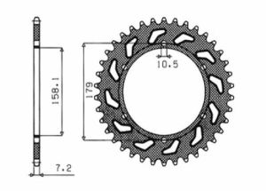 Steel Rear Sprocket Natural, 2, nordicamoto.ro